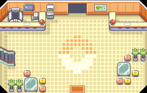 Ever Grande City Pokemon League 1F map