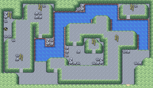 Cerulean Cave 1F map