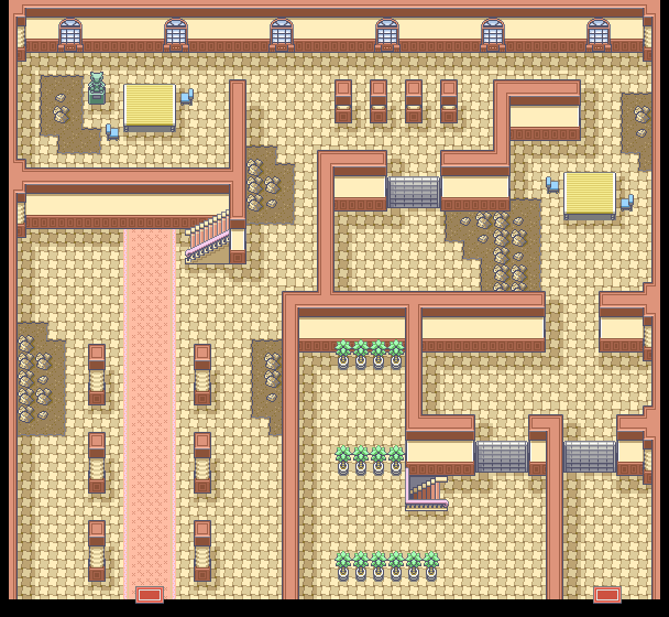 Pokemon Mansion 1F map