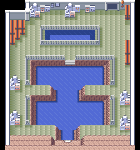 Aqua Hideout 1F map