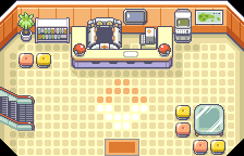 Oldale Town Pokemon Center 1F map